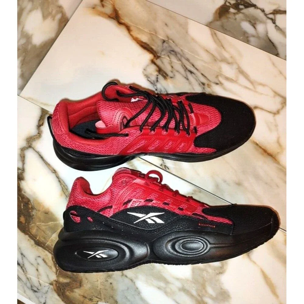 Men's Reebok Allen Iverson Solution Black Flash Red Mid Sneakers Sz 13